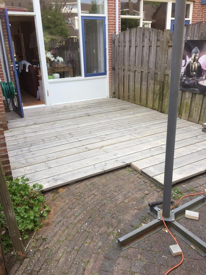 Steigerhouten vlonder Steigerhouten vlonder